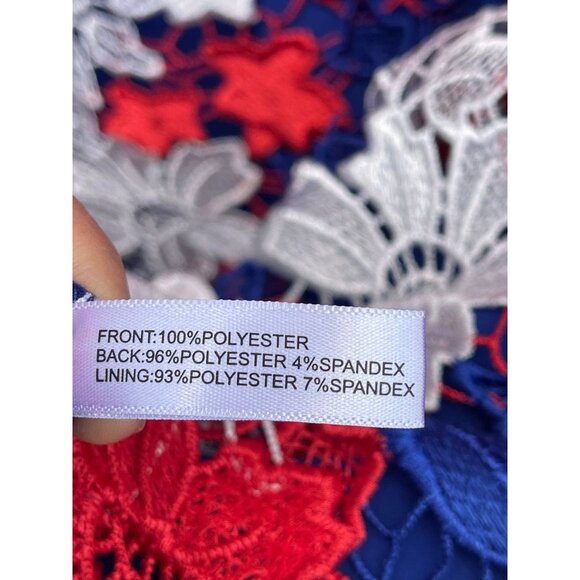 Eloquii Womens Floral Crochet Midi Dress Multicolor Sz 16 - Picture 5 of 7